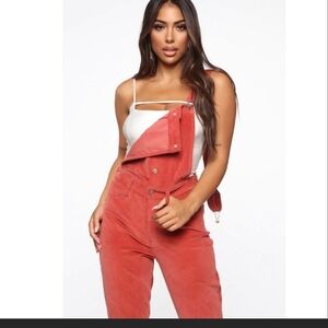 Fashion Nova Coral Women's Jeans Overalls
